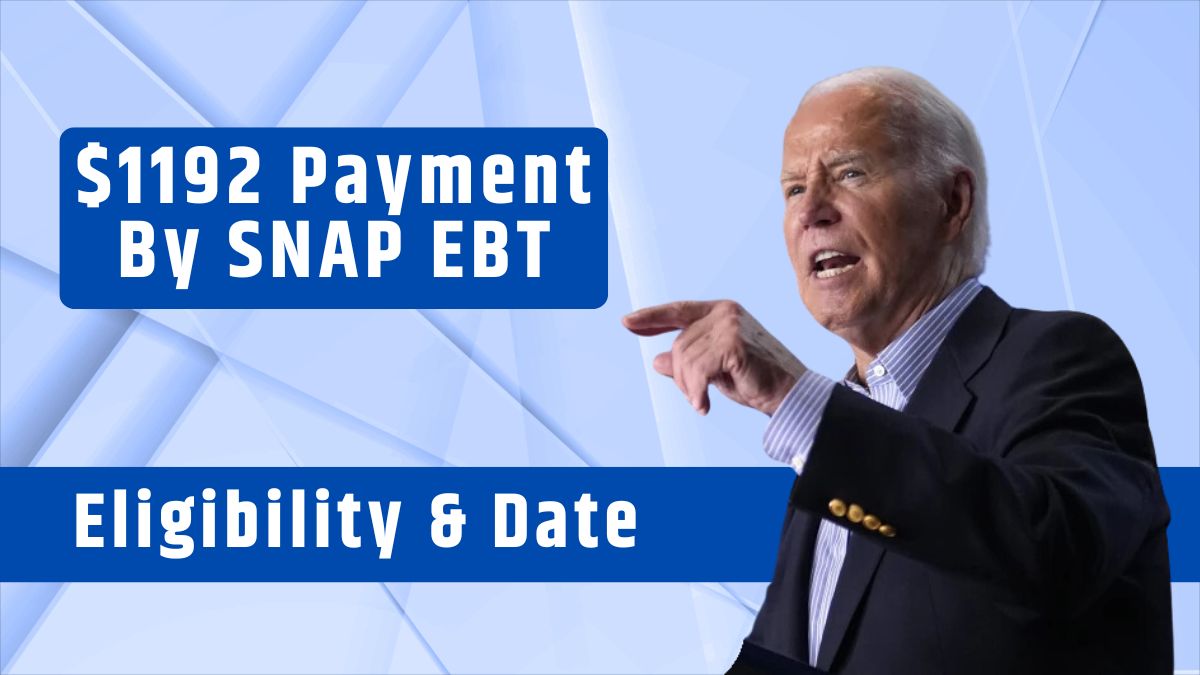 $1192 Payment By SNAP EBT